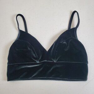 Victoria Sport Victoria's Secret Velour Velvet Sports Bra Green Women's Size S
